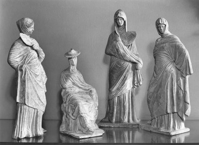 Group of draped women, from Tanagra by Greek